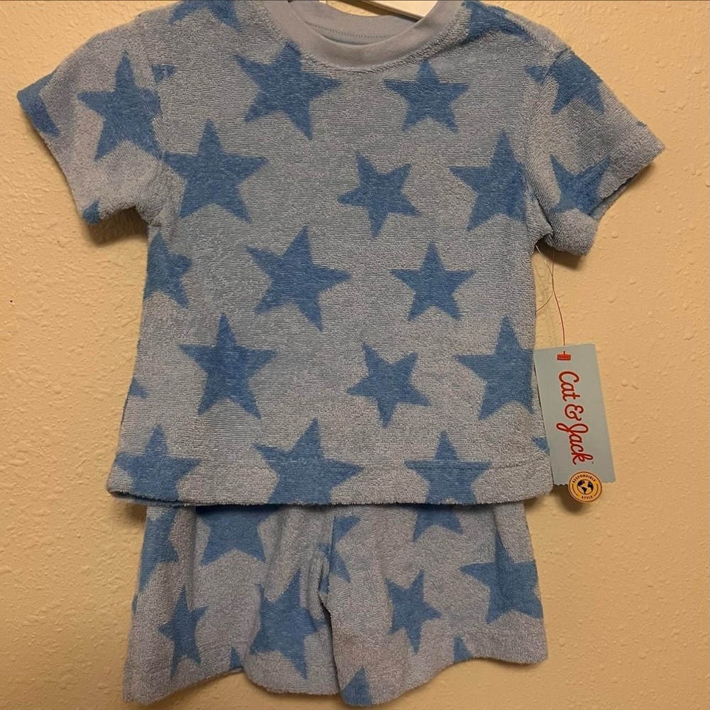 Cat & Jack Gray Fleece 2pc - Picture 1 of 3